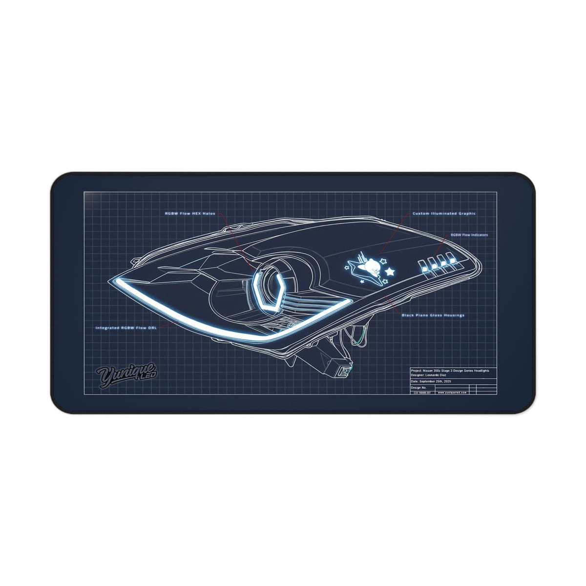 Tapis de bureau 350Z Stage 3 Design Series Kirby Headlights