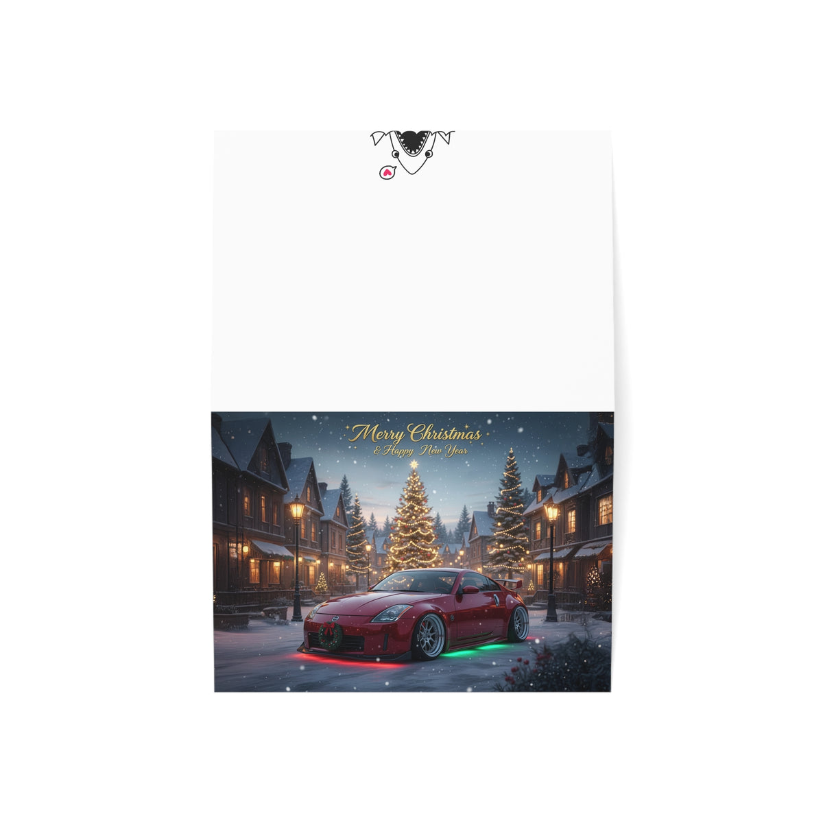 Christmas Nissan 350Z greeting card — view 3