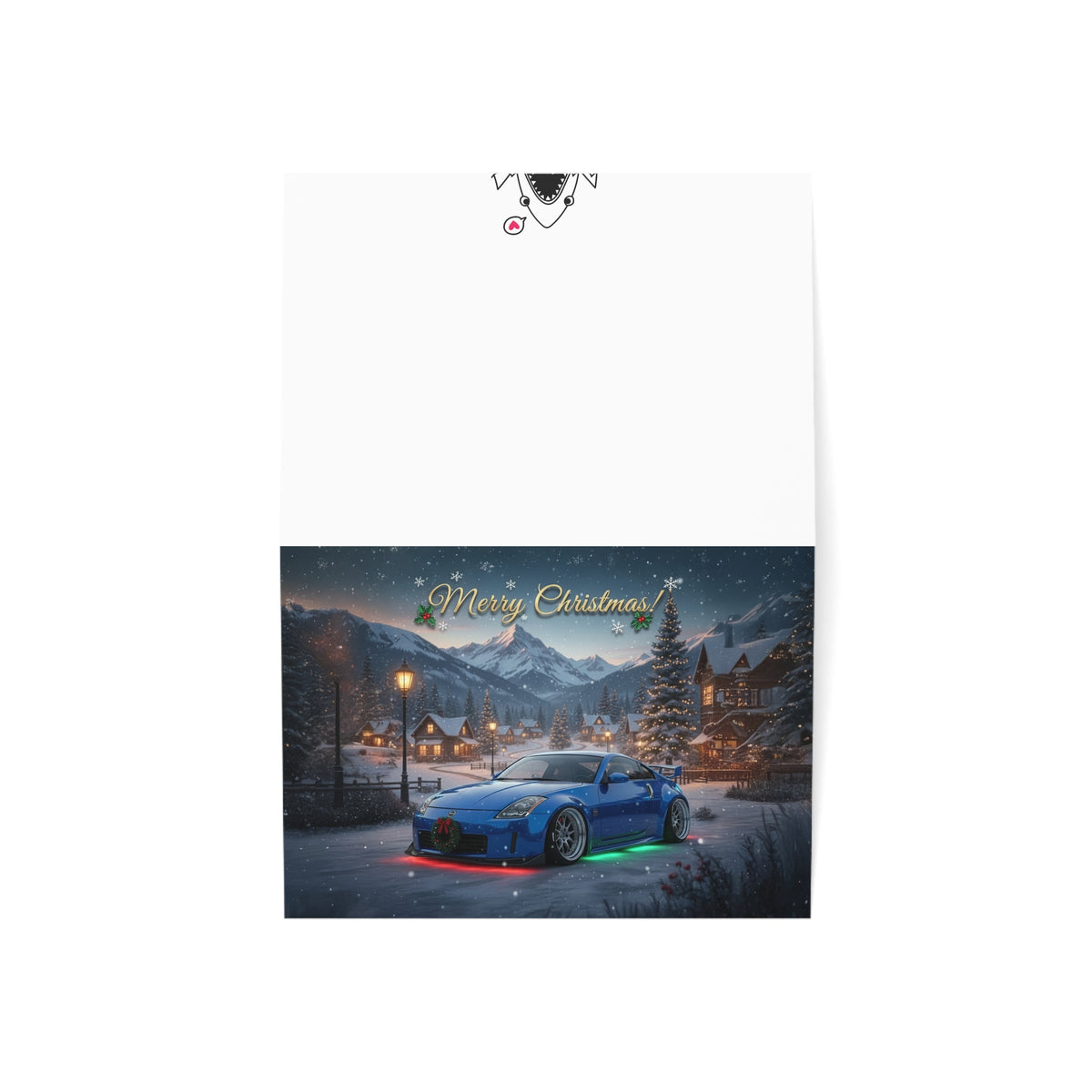 Christmas Nissan 350Z greeting card — view 3