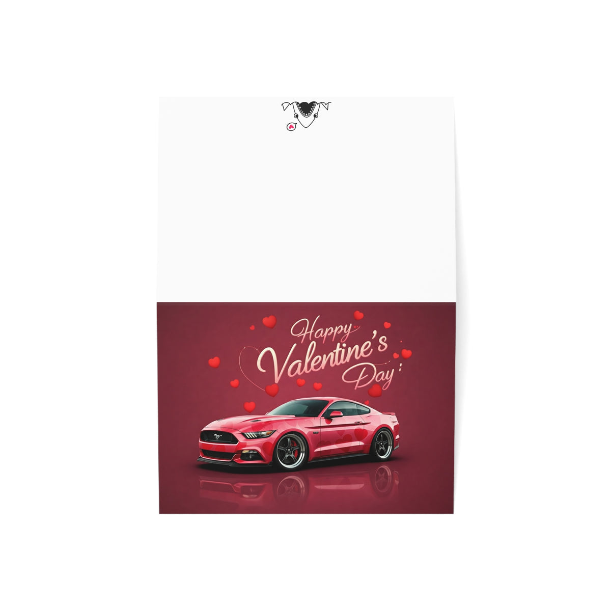 Valentine's Day Ford Mustang greeting card — view 3