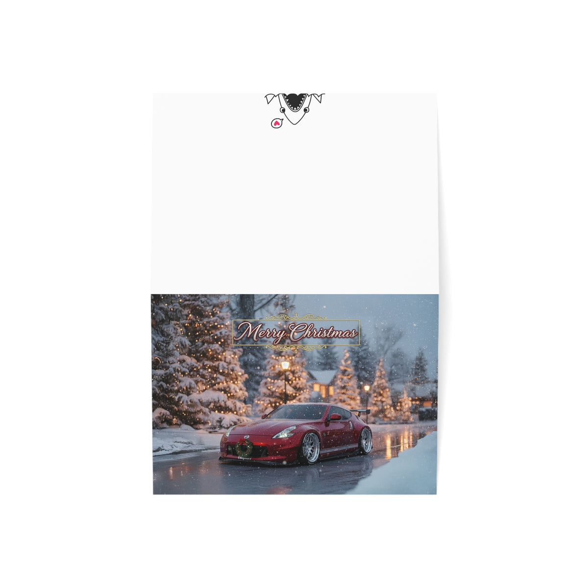 Christmas Nissan 370Z greeting card — view 3
