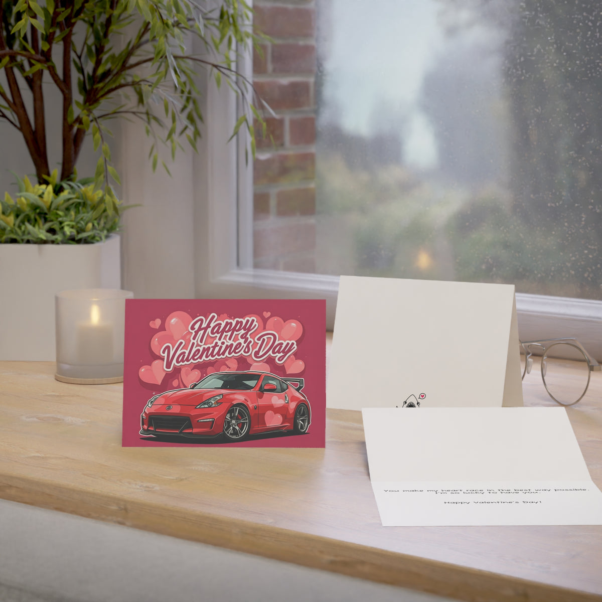 Valentine's Day Nissan 370Z greeting card — view 5