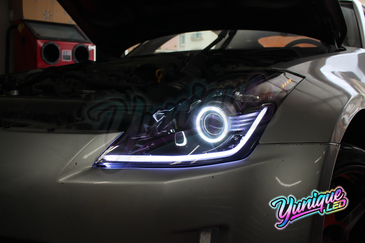 Nissan 350Z Stage 2 switchback LED headlights — view 8