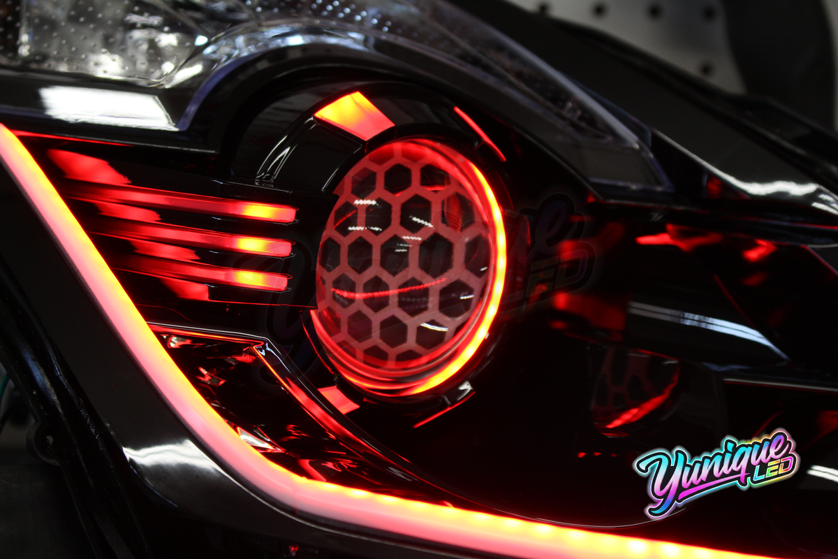 Nissan 350Z BlueGhozt Iron Man custom LED headlights — view 10