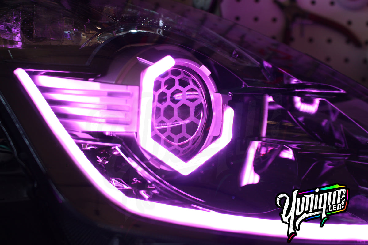 Nissan 350Z BlueGhozt Hex Stage 3 custom LED headlights — view 12