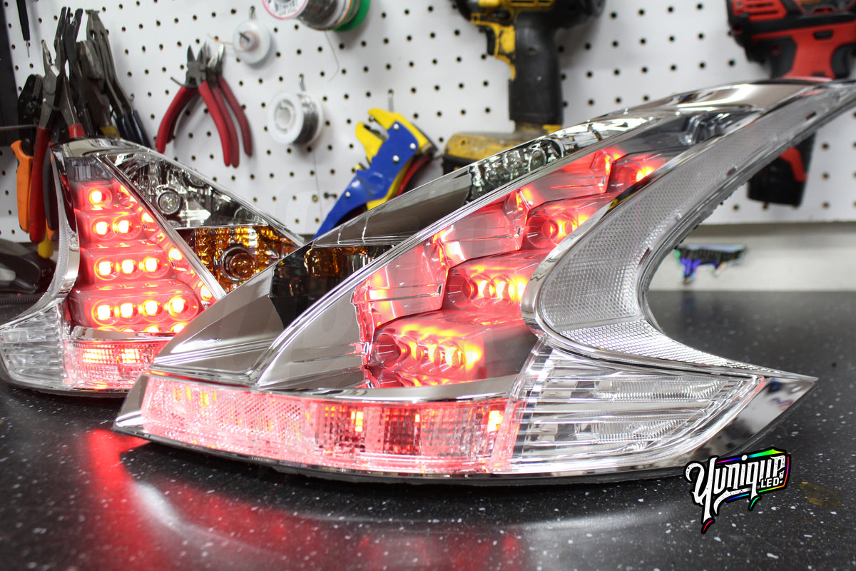 Nissan 370Z BlueGhozt Clear RGB LED taillights — view 8