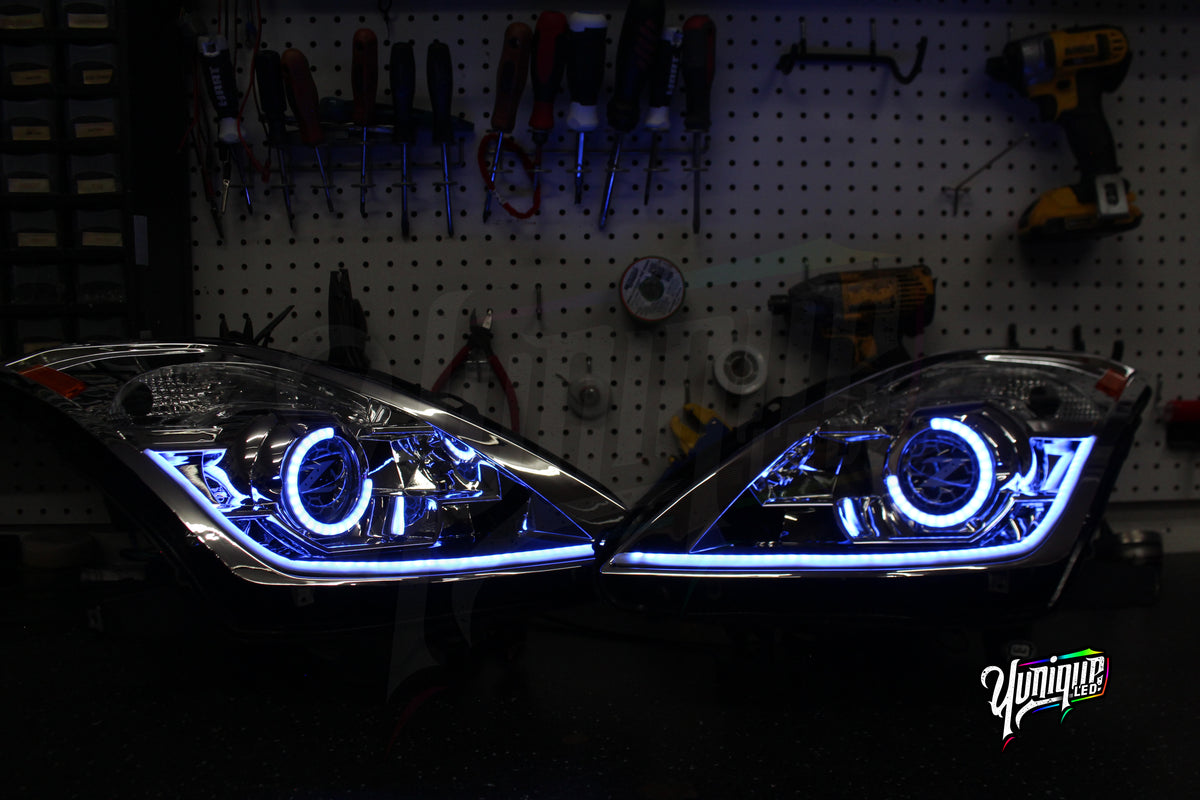 Nissan 350Z new-style BlueGhozt Stage 3 LED headlights — view 2