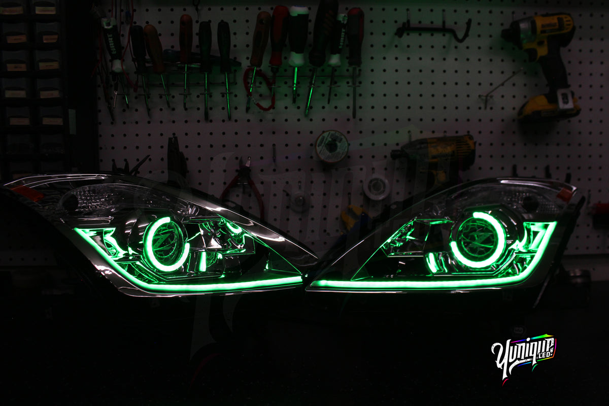 Nissan 350Z new-style BlueGhozt Stage 3 LED headlights — view 3
