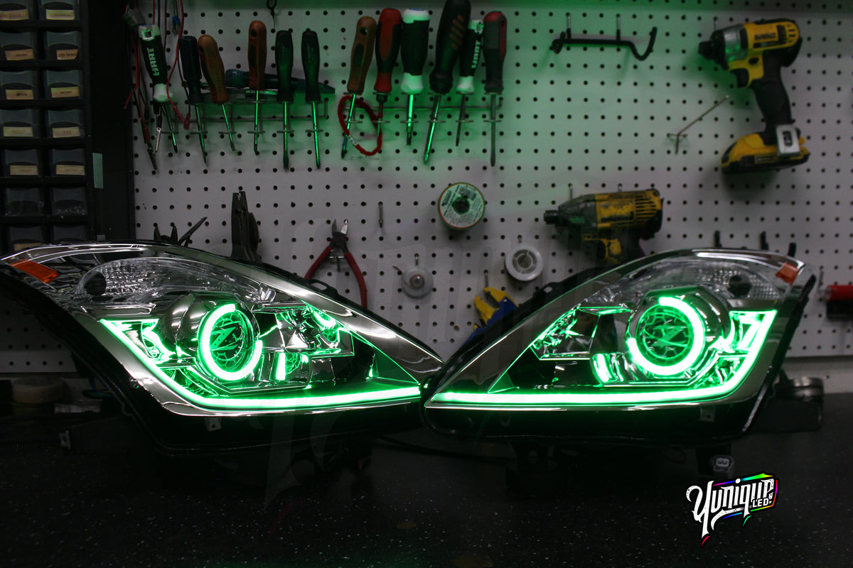 Nissan 350Z new-style BlueGhozt Stage 3 LED headlights — view 6