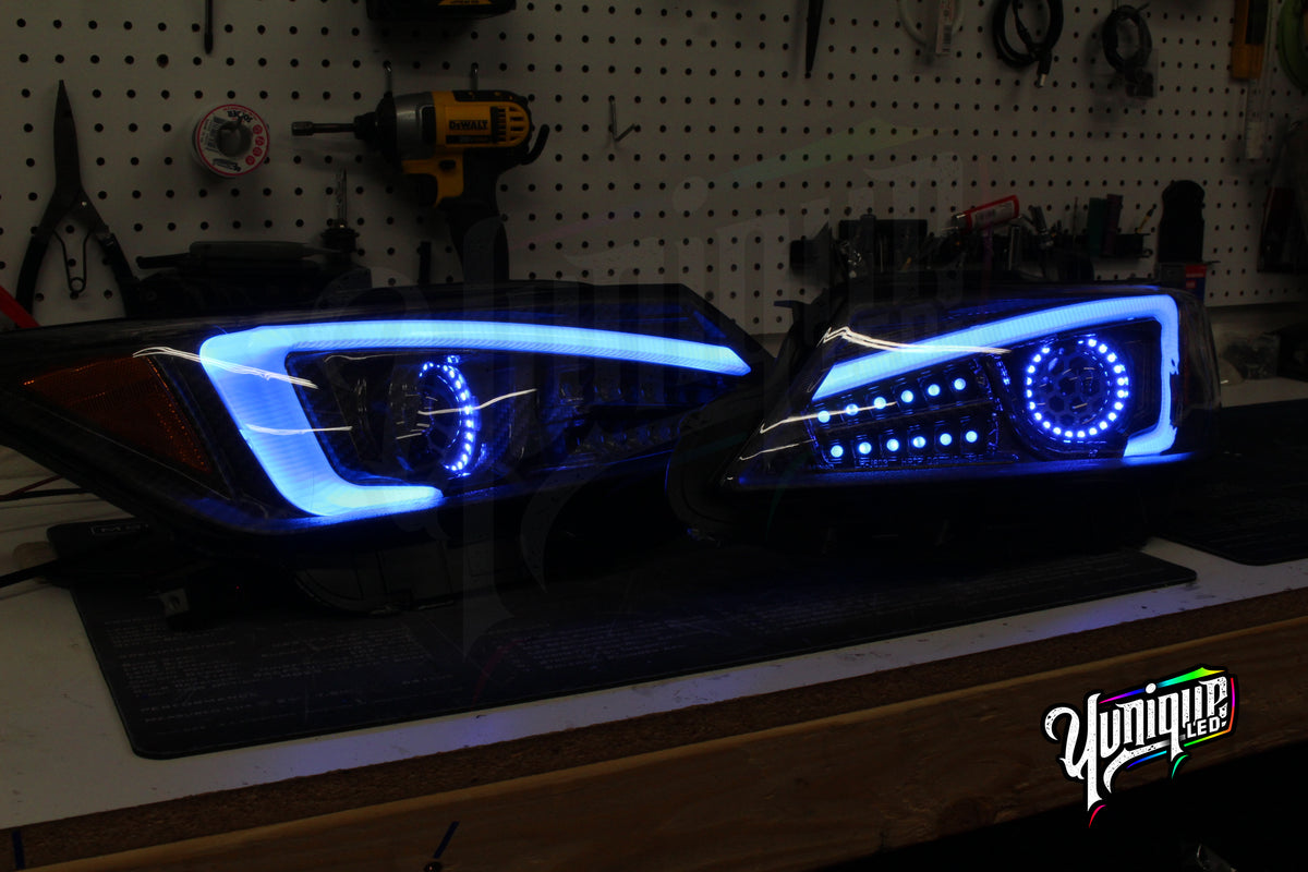 2011-2013 Scion tC BlueGhozt Stage 3 custom LED headlights — view 4