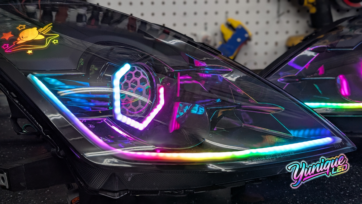 Nissan 350Z BlueGhozt Design Series RGB LED headlights — view 2