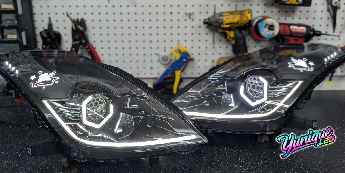 Nissan 350Z BlueGhozt Design Series RGB LED headlights — view 9