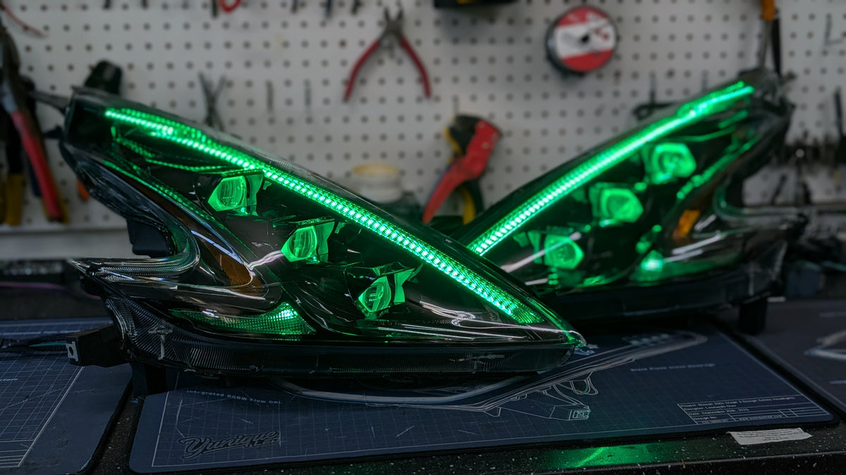 Nissan 370Z Stage 3 BlueGhozt XB LED Headlights — In Stock, Ready to Ship (Pair)