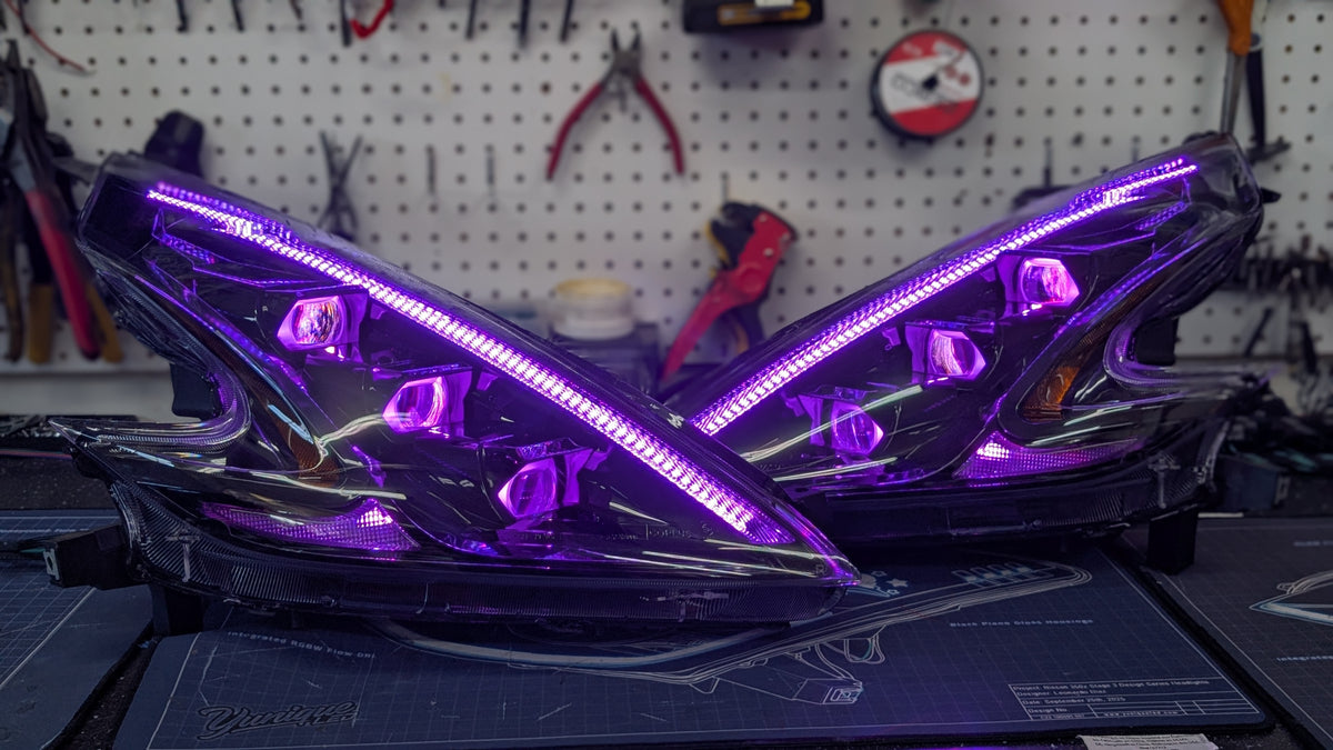 Nissan 370Z Stage 3 BlueGhozt XB LED Headlights — In Stock, Ready to Ship (Pair)