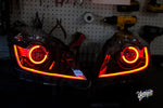 03-09 Nissan 350z BlueGhozt Half Circle Stage 3 Headlights