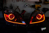 03-09 Nissan 350z BlueGhozt Half Circle Stage 3 Headlights