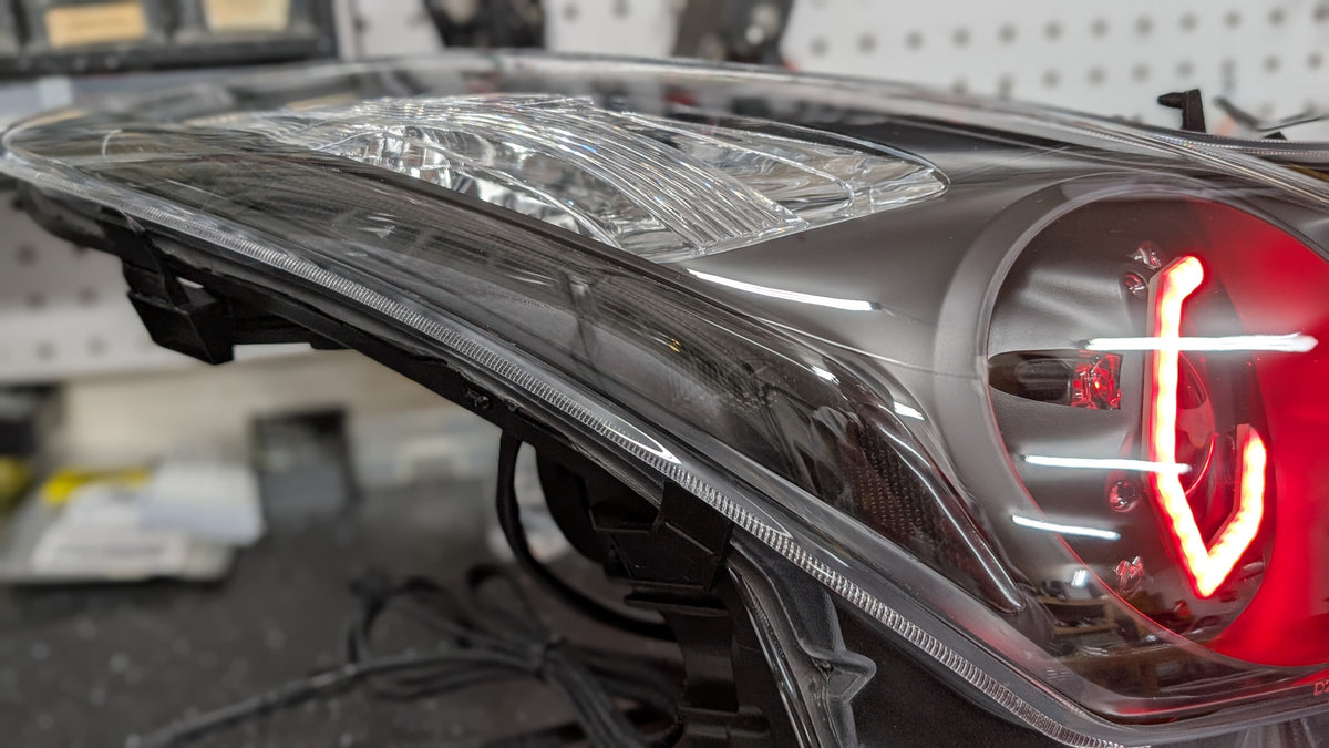 Infiniti G37 Coupe Hex RGBW flow LED headlights — view 12
