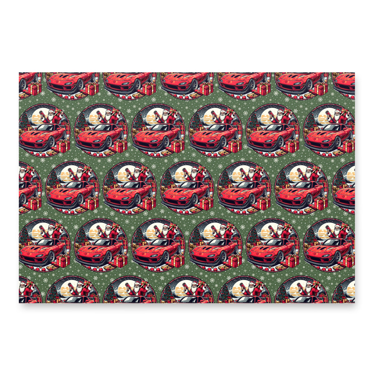 Mazda RX-7 Christmas wrapping paper sheets — view 5