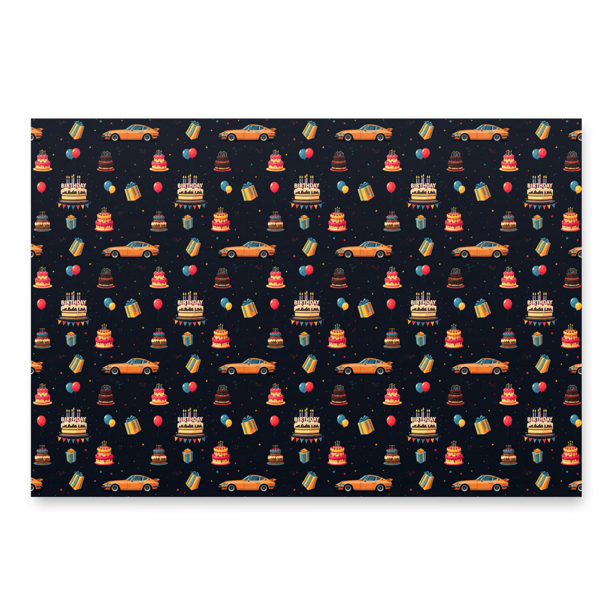 Nissan 350Z birthday wrapping paper sheets — view 5