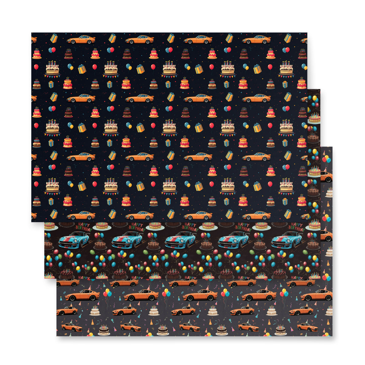 Nissan 350Z birthday wrapping paper sheets — view 6