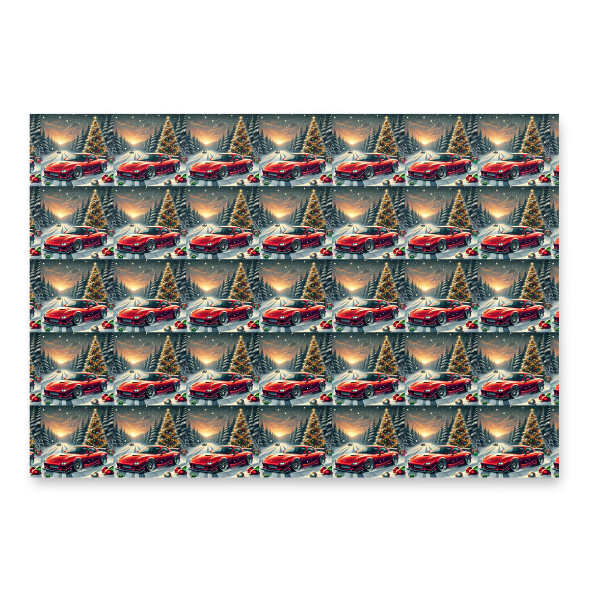 Mazda RX-7 Christmas wrapping paper sheets — view 7