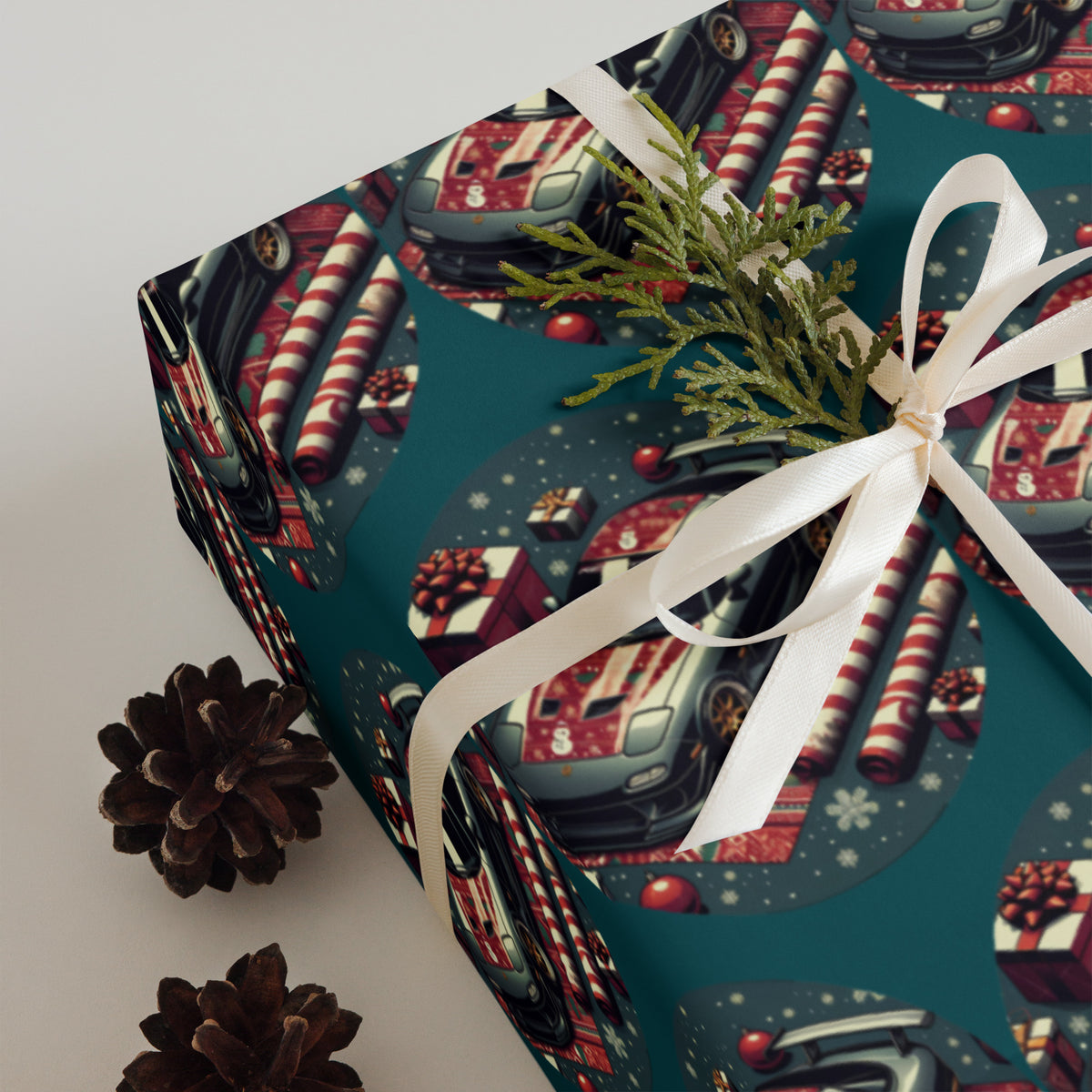 Mazda RX-7 Christmas wrapping paper sheets — view 9