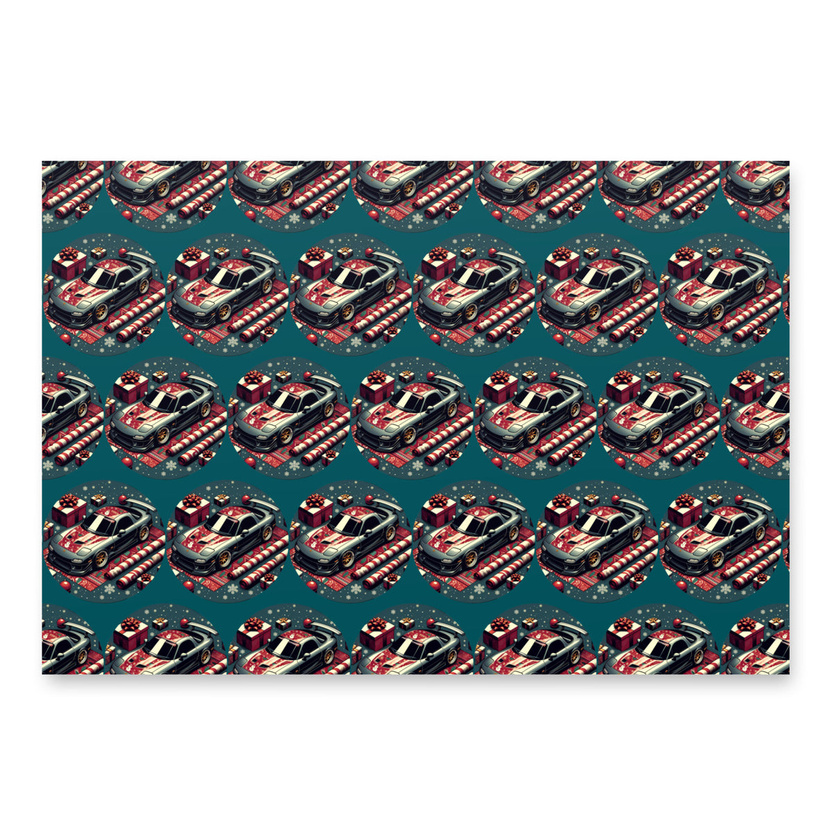 Mazda RX-7 Christmas wrapping paper sheets — view 10