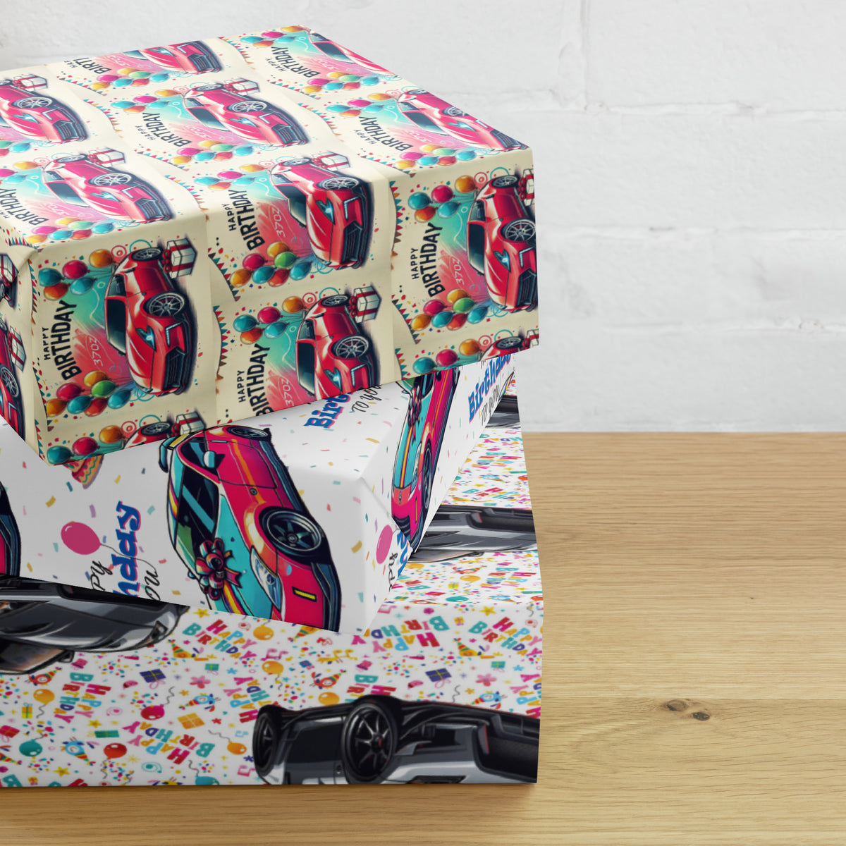 Birthday Nissan 350Z Wrapping Paper Sheets