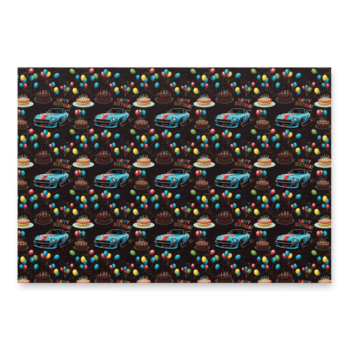 Nissan 350Z birthday wrapping paper sheets — view 9