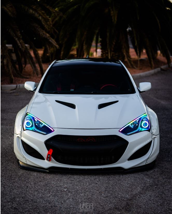 2013-2014 Hyundai Genesis Coupe custom LED headlights — view 3