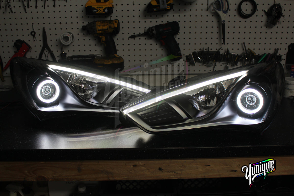 2013-2015 Hyundai Genesis Coupe BlueGhozt Stage 3 LED headlights — view 5