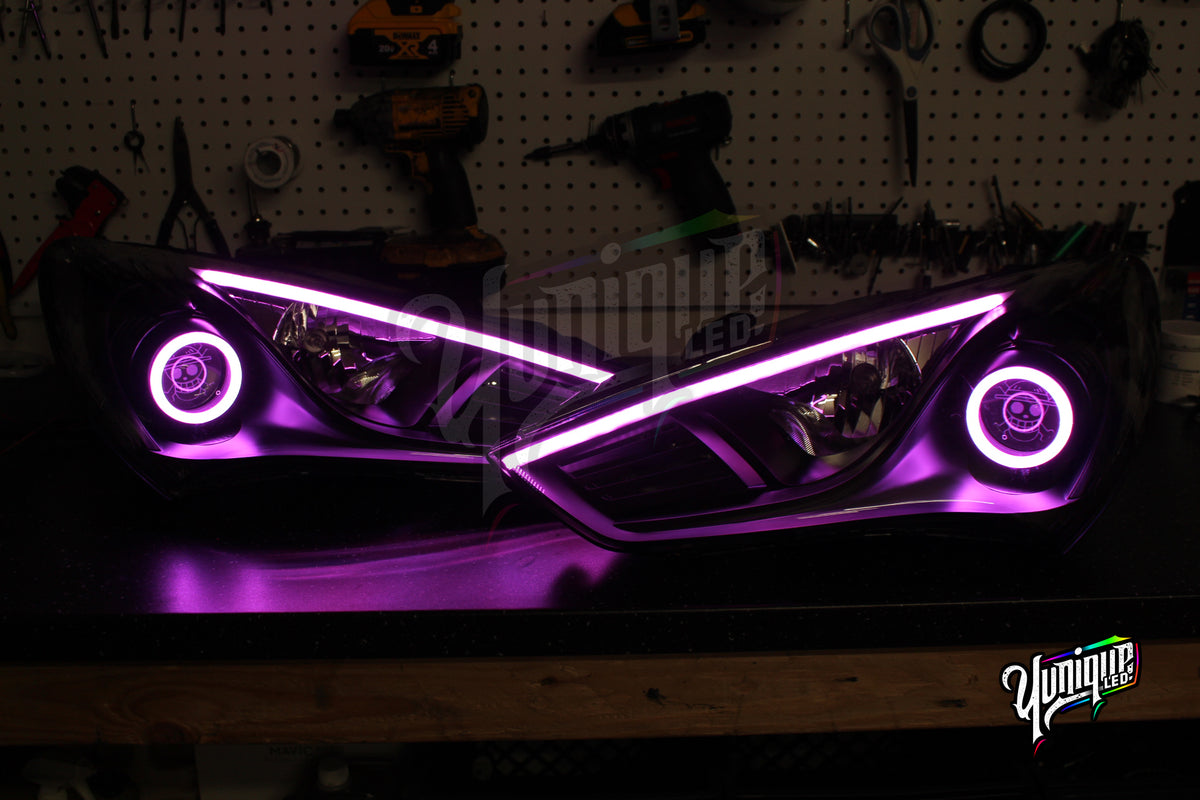 2013-2015 Hyundai Genesis Coupe BlueGhozt Stage 3 LED headlights — view 6
