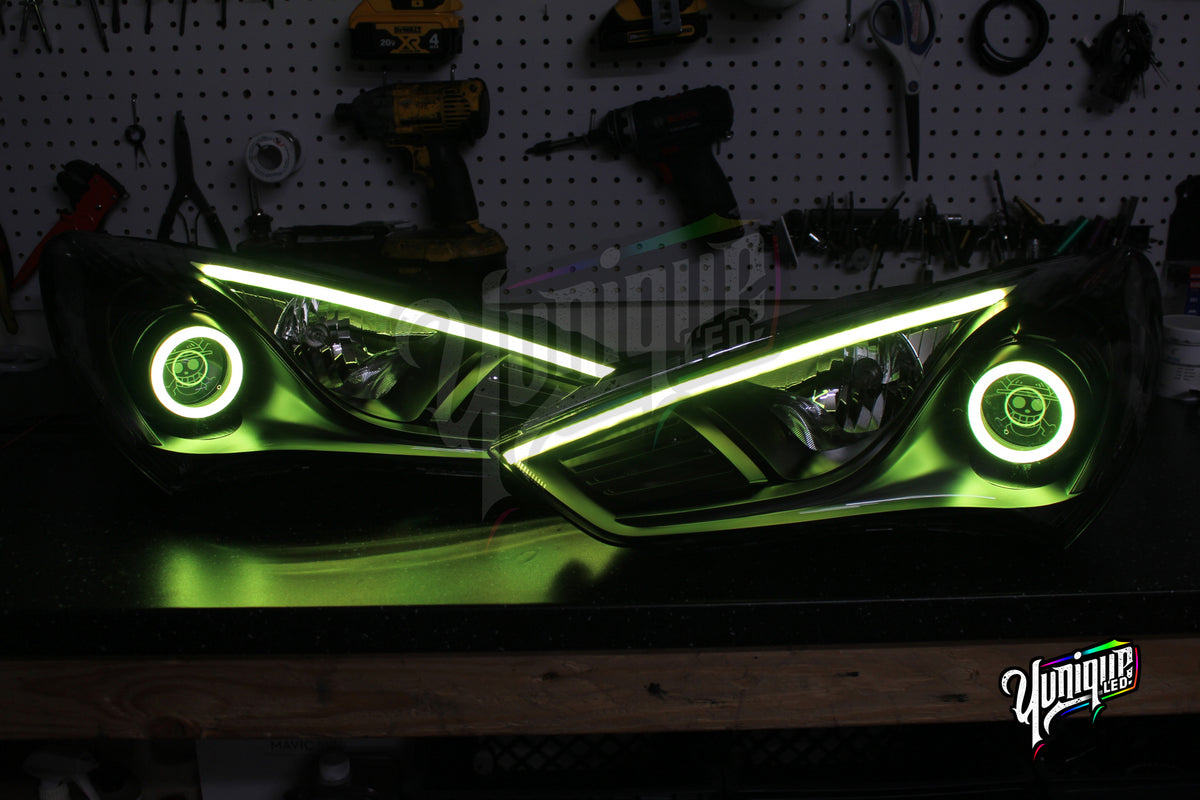 2013-2015 Hyundai Genesis Coupe BlueGhozt Stage 3 LED headlights — view 7