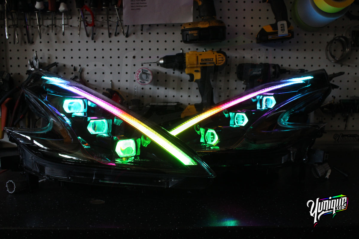 Nissan 370Z BlueGhozt Stage 3 XB LED headlights — view 2