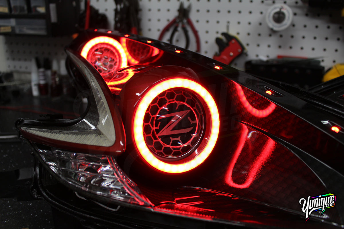 Nissan 370Z custom LED headlights — view 6
