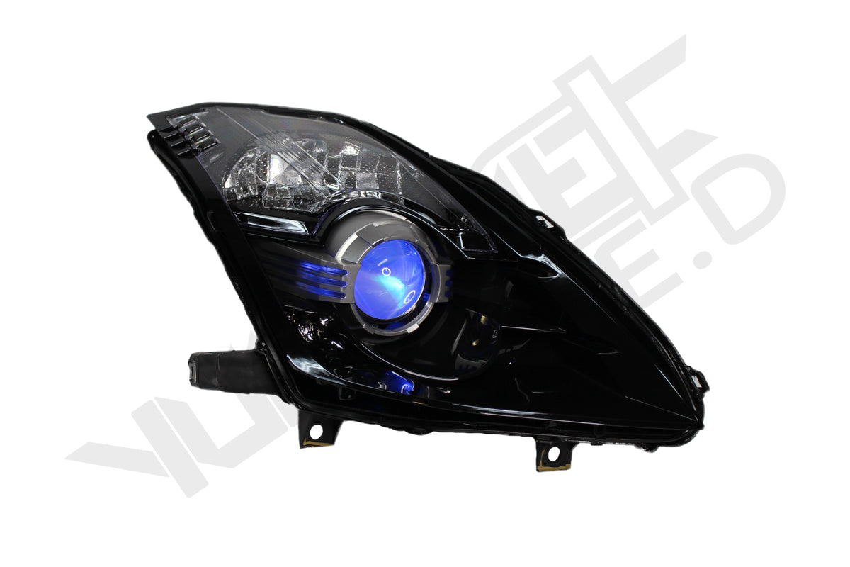 Nissan 350Z RGB Demon Eyez custom LED headlights — view 3