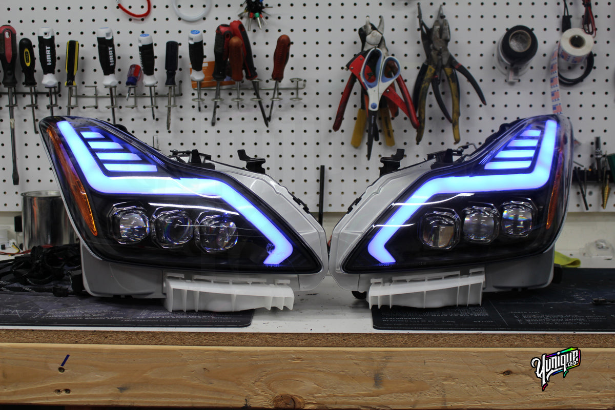Infiniti G37 Q60 AlphaRex Nova BlueGhozt LED headlights — view 8